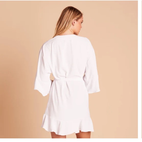 Birdy Grey Kenny Ruffle Robe White, Medium - Picture 3 of 4